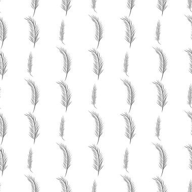 Sorunsuz tüy illüstrasyonlar arka plan soyut, elle çizilmiş. Karikatür tarzı vektör grafiği.