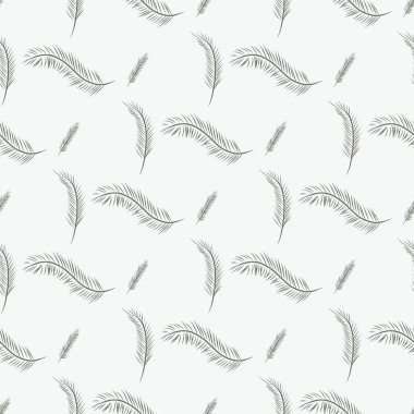 Sorunsuz illüstrasyonlar tüy. Web sayfası, duvar kağıdı, grafik tasarım, katalog, doku veya arka plan için iyi. Karikatür tarzı vektör grafiği.