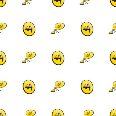 Sorunsuz para veya para illüstrasyonlar arka plan soyut, elle çizilmiş. Karikatür tarzı vektör grafiği.