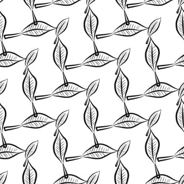 Yaprak, kavramsal sorunsuz soyut çizimler. Tasarım arka plan için iyi. Karikatür tarzı vektör grafiği.