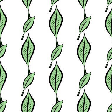 Yaprak, kavramsal sorunsuz soyut çizimler. Tasarım arka plan için iyi. Karikatür tarzı vektör grafiği.