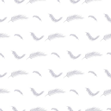 Sorunsuz illüstrasyonlar tüy. Web sayfası, duvar kağıdı, grafik tasarım, katalog, doku veya arka plan için iyi. Karikatür tarzı vektör grafiği.