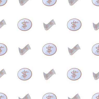 Dikişsiz el para veya para illüstrasyonlar arka plan, iyi grafik tasarım, duvar kağıtları veya kitapçıklar için çekilmiş. Karikatür tarzı vektör grafiği.