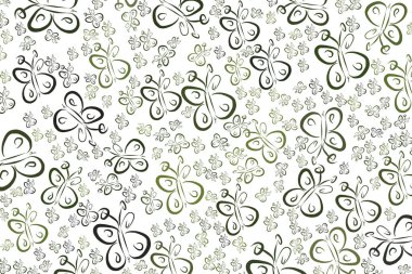 Soyut kelebek illüstrasyonlar arka plan. Karikatür tarzı vektör grafiği.