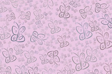 Soyut kelebek illüstrasyonlar arka plan. Karikatür tarzı vektör grafiği.