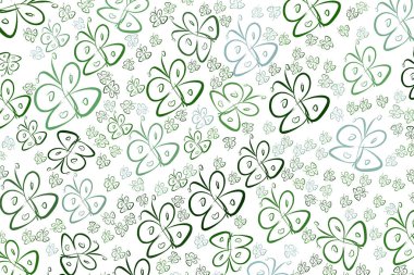 Kelebek çizimleri. Web sayfası, duvar kağıdı, grafik tasarım, katalog, doku veya arka plan için iyi. Karikatür tarzı vektör grafiği.