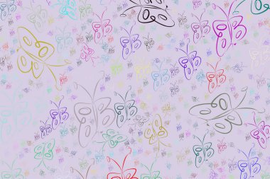 Soyut çizimler kelebek, kavramsal. Tasarım arka plan için iyi. Karikatür tarzı vektör grafiği.