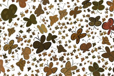 Soyut kelebek illüstrasyonlar arka plan. Karikatür tarzı vektör grafiği.