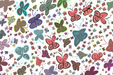 Soyut çizimler kelebek, kavramsal. Tasarım arka plan için iyi. Karikatür tarzı vektör grafiği.