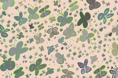 El kelebek illüstrasyonlar arka plan, iyi grafik tasarım, duvar kağıtları veya kitapçıklar için çekilmiş. Karikatür tarzı vektör grafiği.