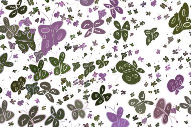 Soyut kelebek illüstrasyonlar arka plan. Karikatür tarzı vektör grafiği.