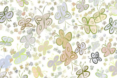 Soyut kelebek illüstrasyonlar arka plan. Karikatür tarzı vektör grafiği.