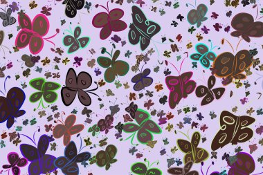 Soyut çizimler kelebek, kavramsal. Tasarım arka plan için iyi. Karikatür tarzı vektör grafiği.