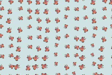 Kelebek çizimleri. Web sayfası, duvar kağıdı, grafik tasarım, katalog, doku veya arka plan için iyi. Karikatür tarzı vektör grafiği.