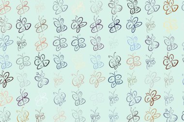 Soyut kelebek illüstrasyonlar arka plan. Karikatür tarzı vektör grafiği.