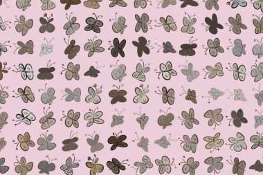 Soyut kelebek illüstrasyonlar arka plan. Karikatür tarzı vektör grafiği.