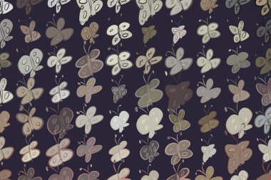 El kelebek illüstrasyonlar arka plan, iyi grafik tasarım, duvar kağıtları veya kitapçıklar için çekilmiş. Karikatür tarzı vektör grafiği.