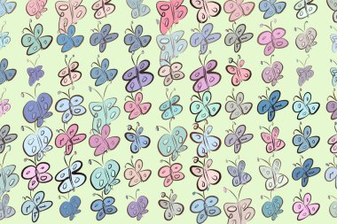 Soyut çizimler kelebek, kavramsal. Tasarım arka plan için iyi. Karikatür tarzı vektör grafiği.