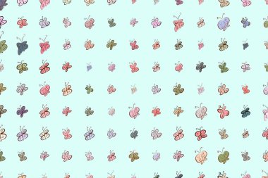 Soyut kelebek illüstrasyonlar arka plan. Karikatür tarzı vektör grafiği.