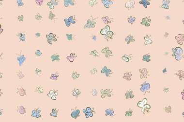 El kelebek illüstrasyonlar arka plan, iyi grafik tasarım, duvar kağıtları veya kitapçıklar için çekilmiş. Karikatür tarzı vektör grafiği.