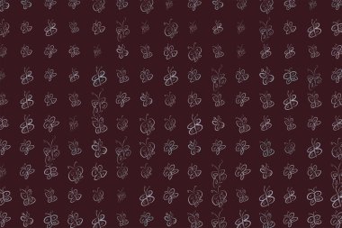 Kelebek illüstrasyonlar arka plan soyut, elle çizilmiş. Karikatür tarzı vektör grafiği.