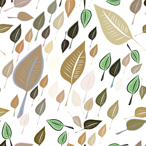 Sorunsuz dekoratif elle çizilmiş sanat illüstrasyonlar bırakır. Tasarım doku ve arka plan için iyi. Karikatür tarzı vektör grafiği.