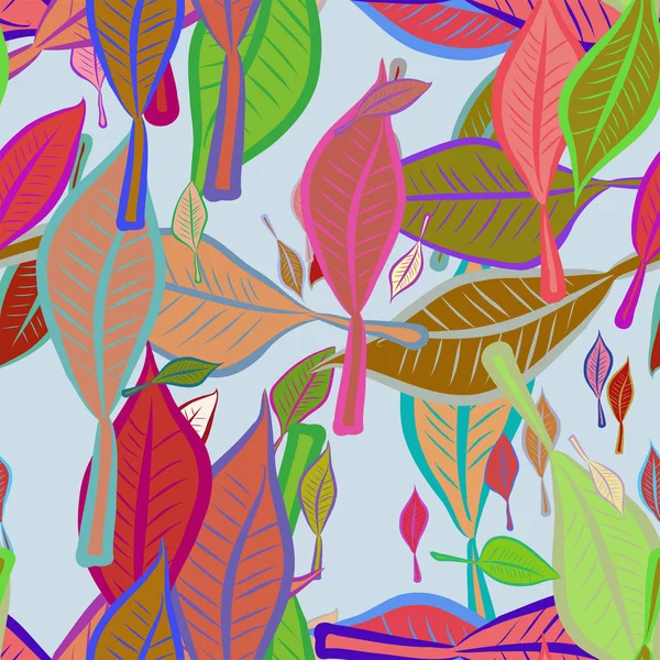 Sorunsuz dekoratif elle çizilmiş sanat illüstrasyonlar bırakır. Tasarım doku ve arka plan için iyi. Karikatür tarzı vektör grafiği.