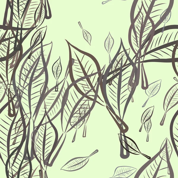 Yaprak, kavramsal sorunsuz soyut çizimler. Tasarım arka plan için iyi. Karikatür tarzı vektör grafiği.