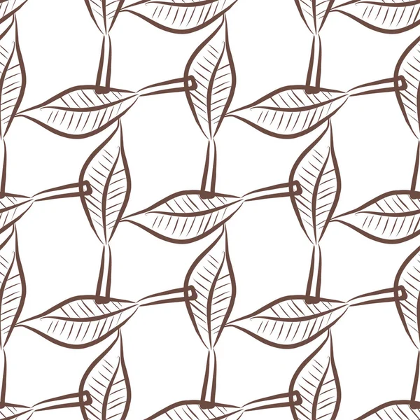 Dikişsiz el yaprakları illüstrasyonlar arka plan, iyi grafik tasarım, duvar kağıtları veya kitapçıklar için çekilmiş. Karikatür tarzı vektör grafiği.