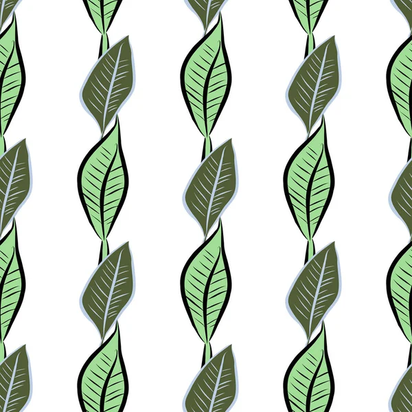 Dikişsiz el yaprakları illüstrasyonlar arka plan, iyi grafik tasarım, duvar kağıtları veya kitapçıklar için çekilmiş. Karikatür tarzı vektör grafiği.