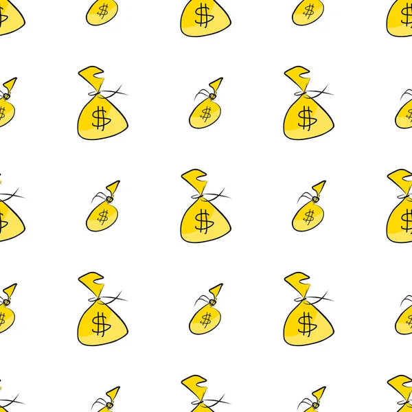 Sorunsuz imkanı dekoratif el çekilmiş para veya para sanat illüstrasyonlar. Tasarım doku ve arka plan için iyi. Karikatür tarzı vektör grafiği.