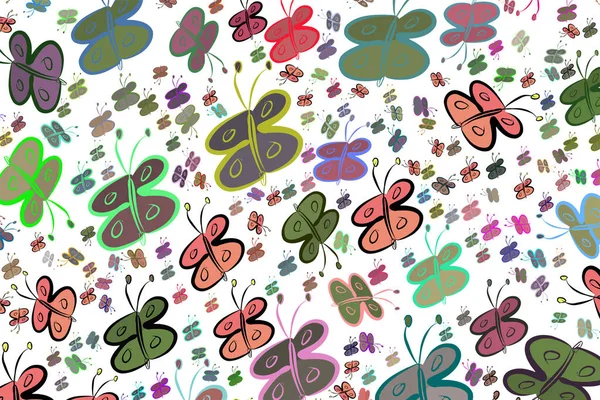 Ilustraciones Abstractas Mariposa Conceptuales Bueno Para Fondo Diseño Dibujos Animados — Archivo Imágenes Vectoriales