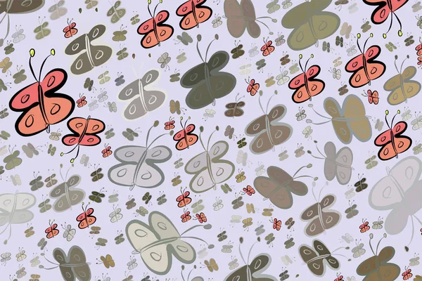 Fondo Ilustraciones Mariposa Abstracta Dibujos Animados Estilo Vector Gráfico — Archivo Imágenes Vectoriales