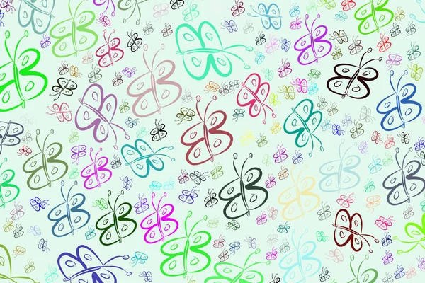 Soyut çizimler kelebek, kavramsal. Tasarım arka plan için iyi. Karikatür tarzı vektör grafiği.