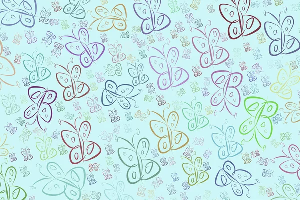 Soyut çizimler kelebek, kavramsal. Tasarım arka plan için iyi. Karikatür tarzı vektör grafiği.