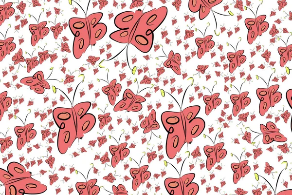 Soyut çizimler kelebek, kavramsal. Tasarım arka plan için iyi. Karikatür tarzı vektör grafiği.