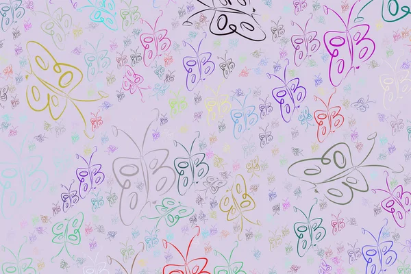 Soyut çizimler kelebek, kavramsal. Tasarım arka plan için iyi. Karikatür tarzı vektör grafiği.