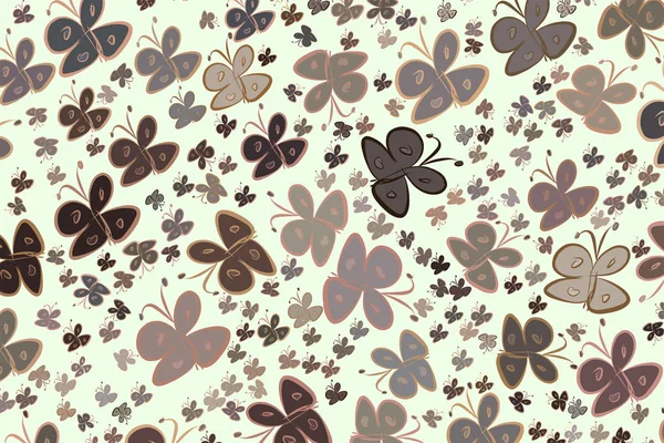 Dekoratif el Kelebek Sanat resimler çekilmiş. Tasarım doku ve arka plan için iyi. Karikatür tarzı vektör grafiği.