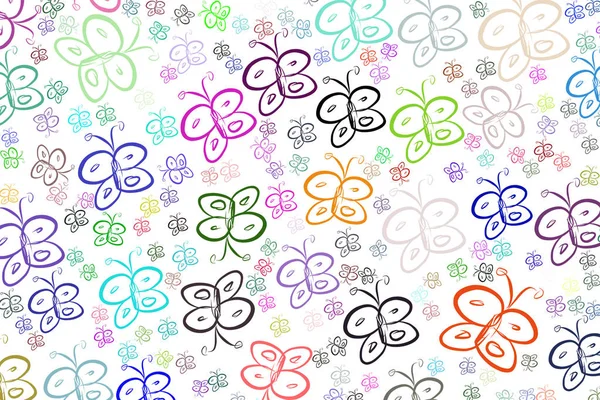 Soyut çizimler kelebek, kavramsal. Tasarım arka plan için iyi. Karikatür tarzı vektör grafiği.