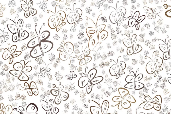 Soyut kelebek illüstrasyonlar arka plan. Karikatür tarzı vektör grafiği.