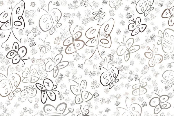 Soyut kelebek illüstrasyonlar arka plan. Karikatür tarzı vektör grafiği.