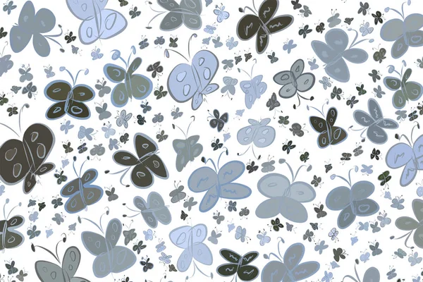 Kelebek illüstrasyonlar arka plan soyut, elle çizilmiş. Karikatür tarzı vektör grafiği.