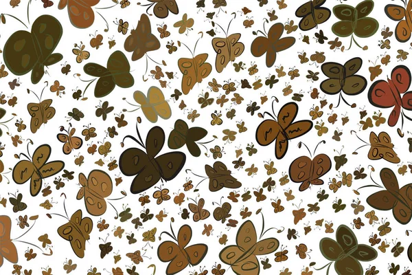 Soyut kelebek illüstrasyonlar arka plan. Karikatür tarzı vektör grafiği.