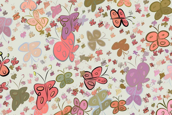 Fondo Ilustraciones Mariposa Dibujado Mano Bueno Para Diseño Gráfico Fondos — Archivo Imágenes Vectoriales