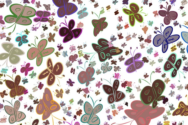 Ilustraciones Mariposa Bueno Para Página Web Papel Pintado Diseño Gráfico — Archivo Imágenes Vectoriales