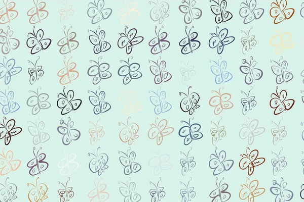 Soyut kelebek illüstrasyonlar arka plan. Karikatür tarzı vektör grafiği.