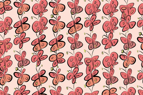 Kelebek illüstrasyonlar arka plan soyut, elle çizilmiş. Karikatür tarzı vektör grafiği.