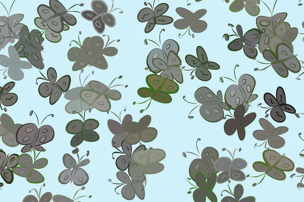 Kelebek çizimleri. Web sayfası, duvar kağıdı, grafik tasarım, katalog, doku veya arka plan için iyi. Karikatür tarzı vektör grafiği.