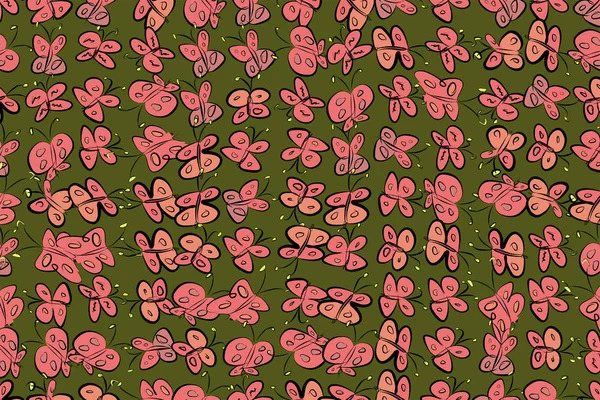 El kelebek illüstrasyonlar arka plan, iyi grafik tasarım, duvar kağıtları veya kitapçıklar için çekilmiş. Karikatür tarzı vektör grafiği.