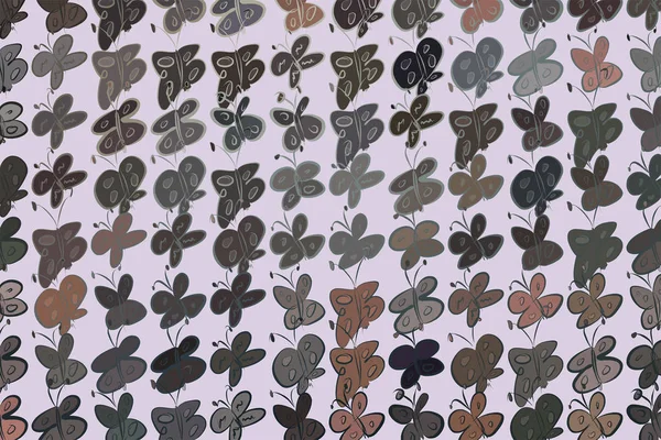 Kelebek illüstrasyonlar arka plan soyut, elle çizilmiş. Karikatür tarzı vektör grafiği.